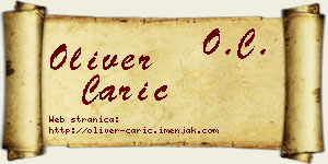 Oliver Carić vizit kartica
